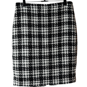 Falda Tweed Blanco y Negro - S