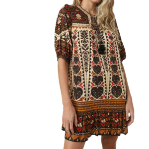 Vestido corto con mezcla de estampados Farm Rio - M