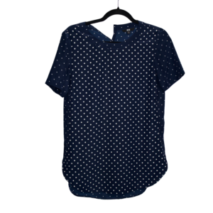 Blusa azul polka dots talla S - Uniqlo