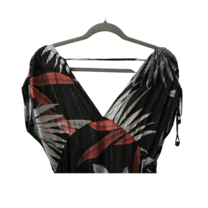 Vestidos de fiesta negro com estampa floral