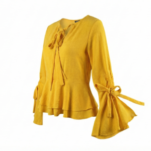 Blusa amarilla manga larga  Zara