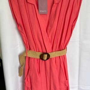 Enterizo Zara Coral con cinturón