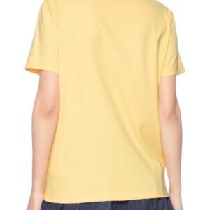 Polo amarillo Talla S com estampa Farm Rio