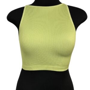 Top rib verde pistacho talla XS