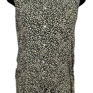 Vestido corto blanco y negro University talla M