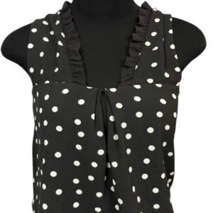Blusa negra polkadots talla XS Zara