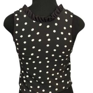Blusa negra polkadots talla XS Zara