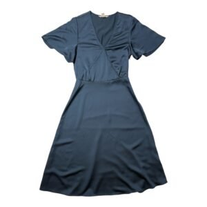 Vestido satinado azul cobalto H&M