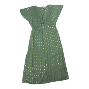Vestido midi verde con lunares Sfera