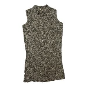 Vestido corto blanco y negro University talla M