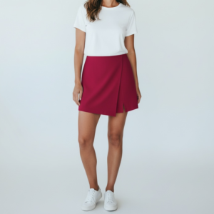 Falda short fucsia
