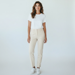 Pantalón sastre crema  Zara