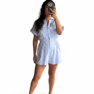 Enterizo corto Zara Celeste
