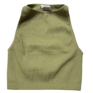 Top rib verde pistacho talla XS