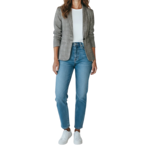 Blazer checkered gris