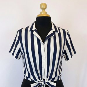Blusa Sybilla a rayas blanco y azul talla M