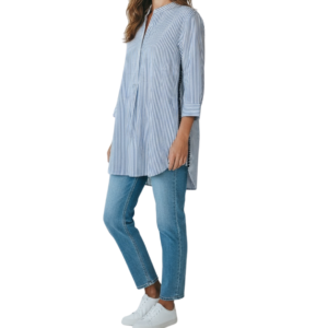 Blusa a rayas manga larga Zara