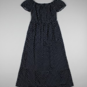 Vestidos off shoulder Azul marino - polkadots