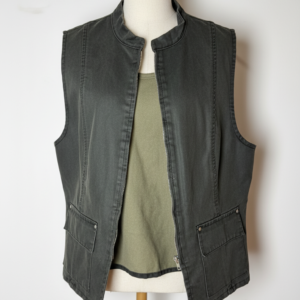 Zara Chaleco Verde Militar - M