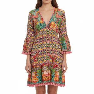 Vestido corto com Estampado floral