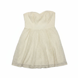 Forever 21 Vestido Cocktail Corto Blanco - M