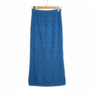 Falda tejida hilo azul