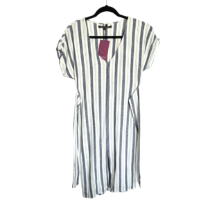 Vestido Celeste y blanco a rayas