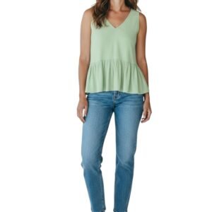 Blusa Plisada Verde Agua Basement