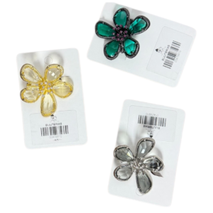 Broche Flor Plateada