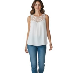 Blusa Blanca manga cero - L