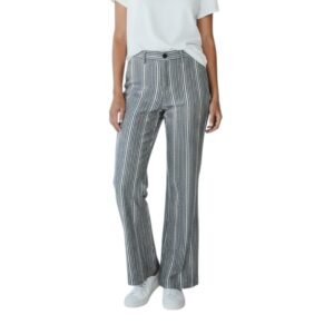 Pantalón Rayas Gris y Blanco