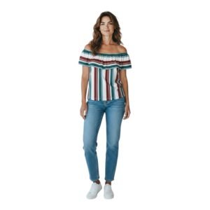 Blusa Off-Shoulder Rayas Multicolor - M