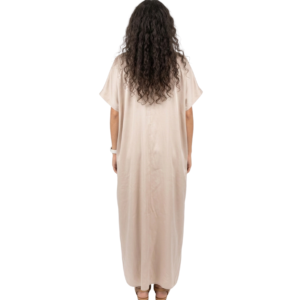 Vestido Maxi Beige H&M con Bolsillos