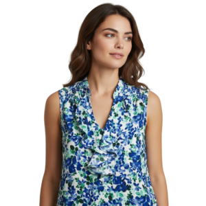 Blusa Ann Taylor Floral con Bobos - S