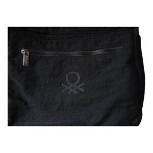 Mochila Benetton Negra Múltiples Cierres