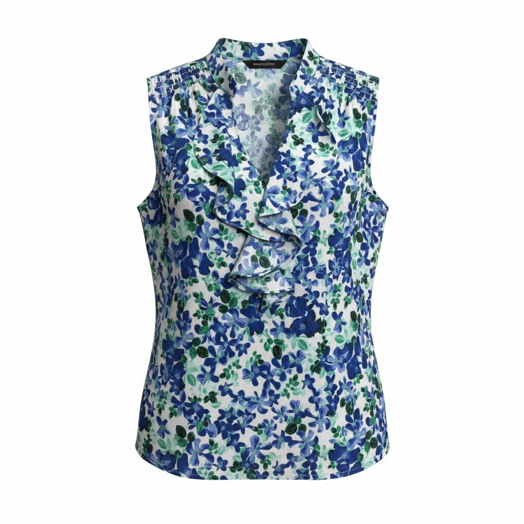 Blusa Ann Taylor Floral con Bobos - S - Imagen 2