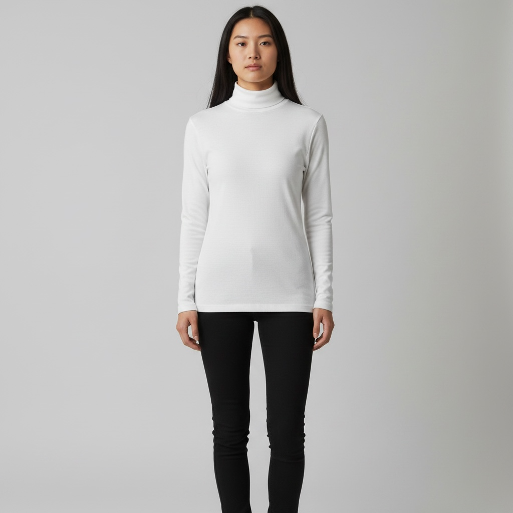 Polo Uniqlo Heattech Extra Warm con Cachemira Blanco - M