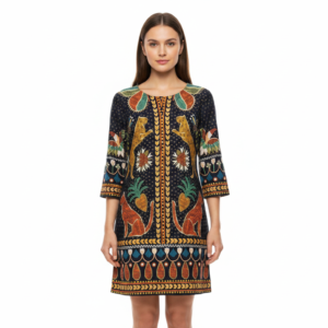 Vestido Farm Rio de Algodón con Estampado de Jaguares - M