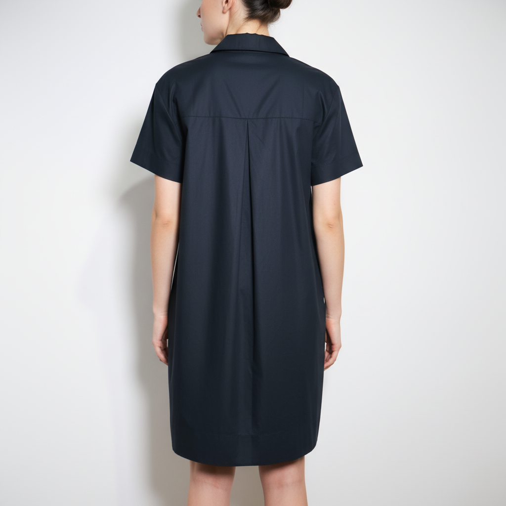 Vestido Camisero AMARO Negro de Algodón - M - Imagen 2
