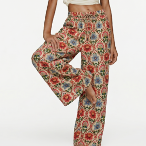 Pantalón Farm Rio con Estampado Floral Multicolor - M