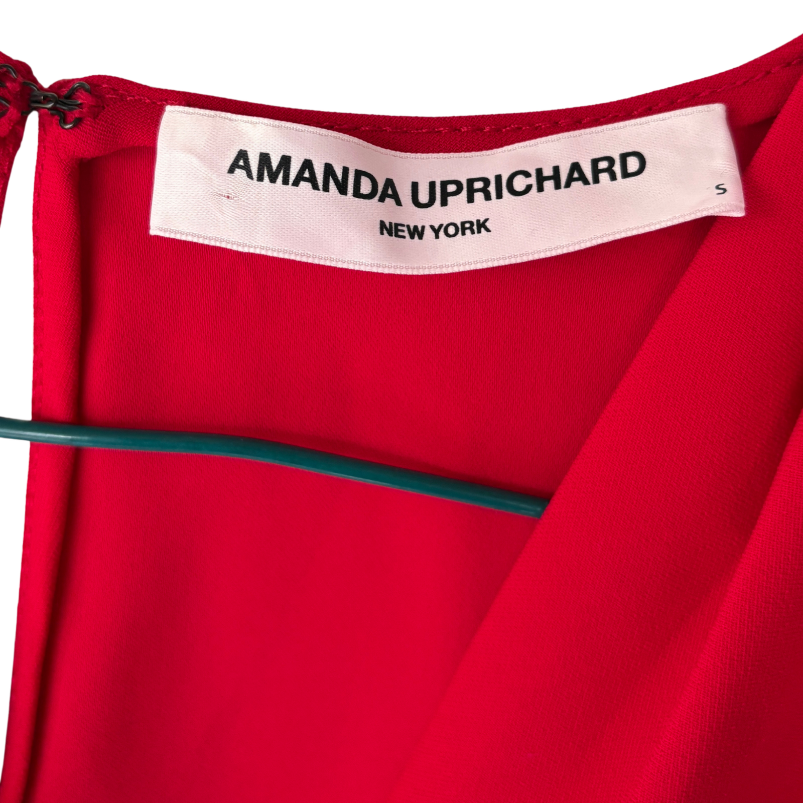 Vestido Amanda Uprichard Rojo Cruzado Elegante - S - Imagen 2