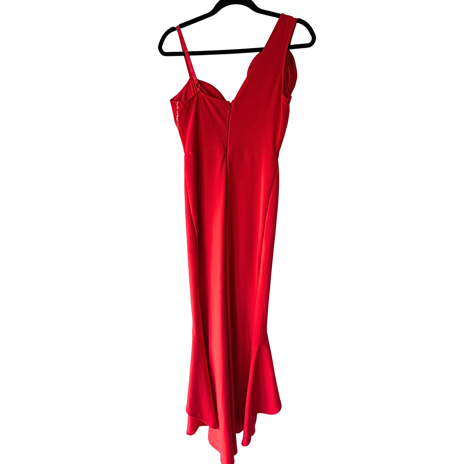 Vestido ENTR Largo Rojo con Flor y Bobos - Imagen 4