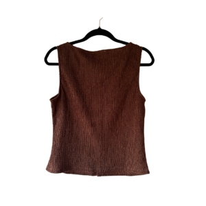 Polo Basement de Textura Crinkle Marrón - M