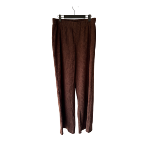 Pantalón Basement Marrón Texturizado Wide Leg - M