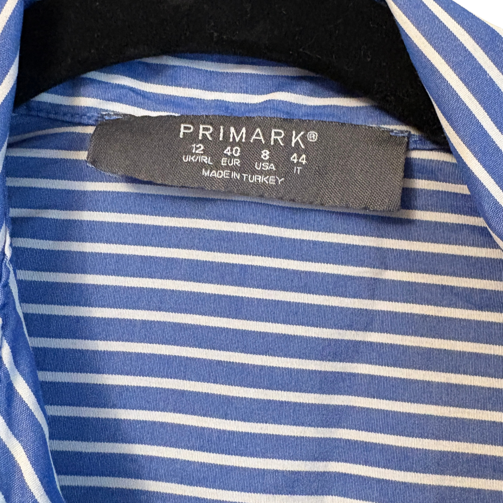 Blusa Primark Cropped a Rayas Azul y Blanco - M - Imagen 4