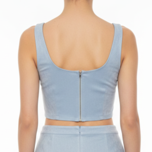 Aqua Crop Top Celeste - S