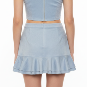 Falda Celeste con Bobos - S