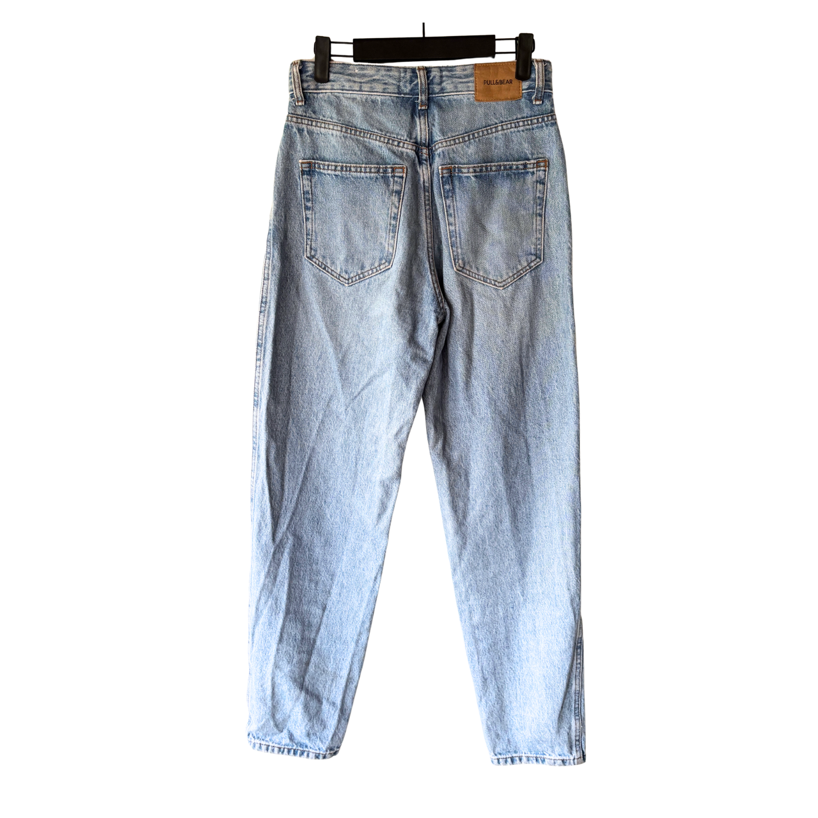 Jean Pull&Bear Mom Fit Celeste Lavado - Imagen 2
