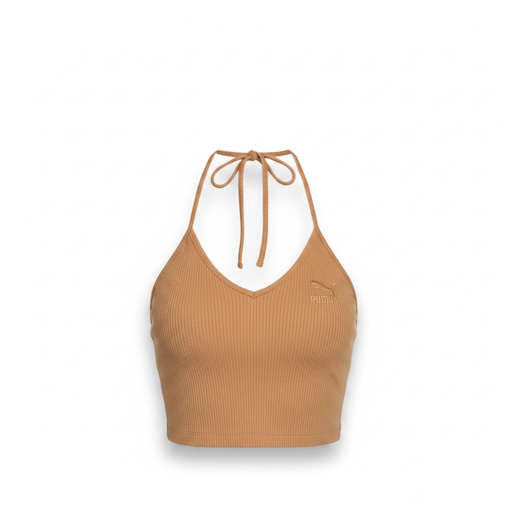 Puma Top Halter Terracota Ribbed - M - Imagen 2