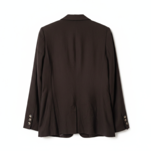 Blazer Mentha & Chocolate Negro de Lino y Viscosa - XS